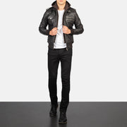 Bravado Blouson Bomber en Cuir pour Homme – Vue produit alternative 3