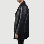 Authentic Cowhide Leather Grain Texture &amp; Heavy-Duty Seam Stitching Detail