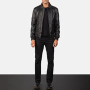 Men's Coffmen Brown Suede A2 Bomber Jacket - Vue de profil avec coupe de manche ergonomique