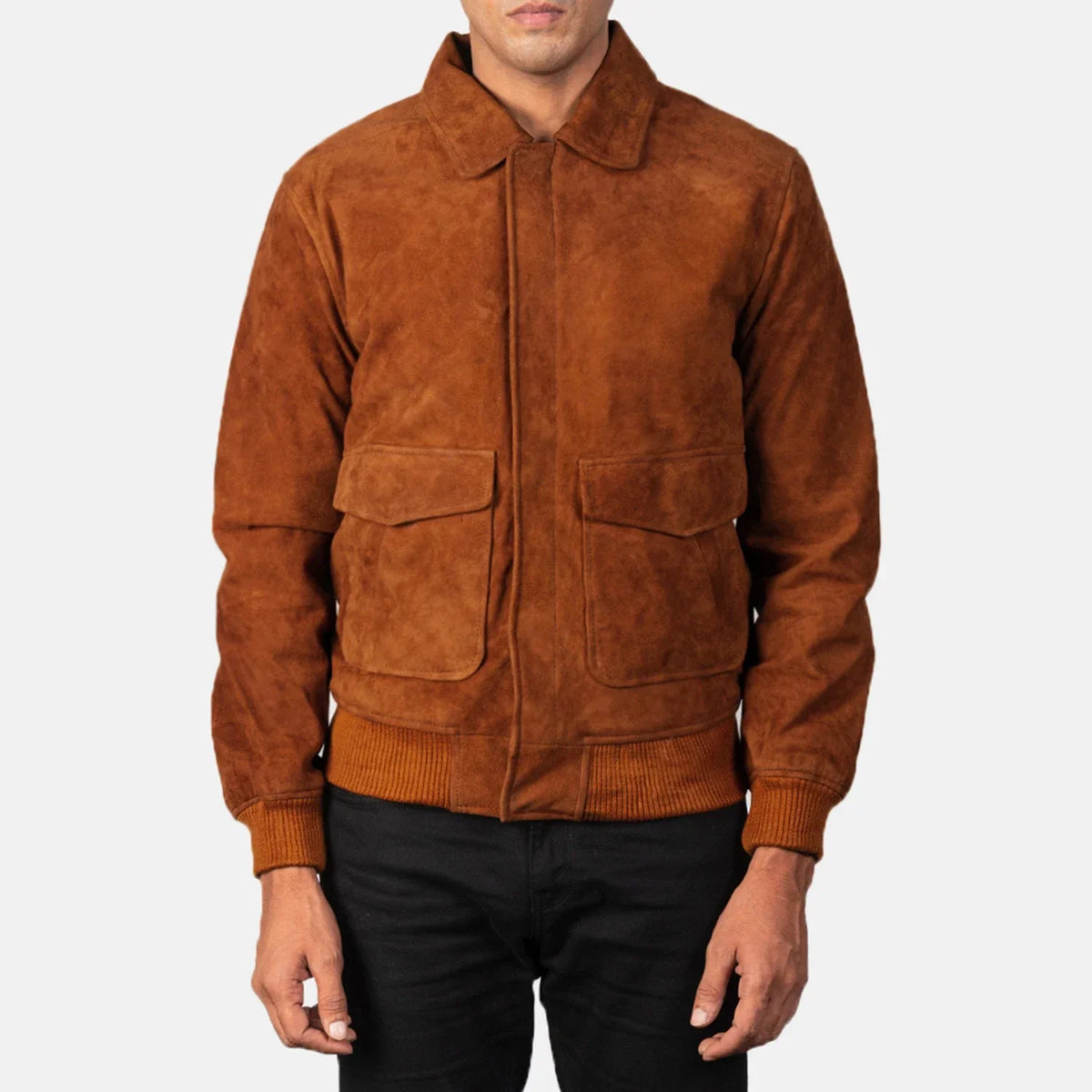 Coffmen Blouson Bomber en Cuir pour Homme – Vue produit alternative 4