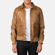 Coffmen Blouson Bomber en Cuir pour Homme – Vue produit alternative 1