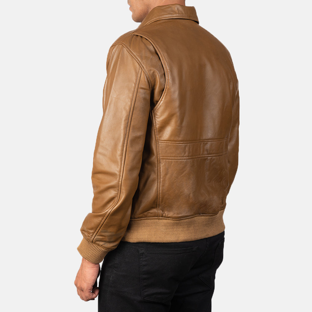 Coffmen Blouson Bomber en Cuir pour Homme – Vue produit alternative 5