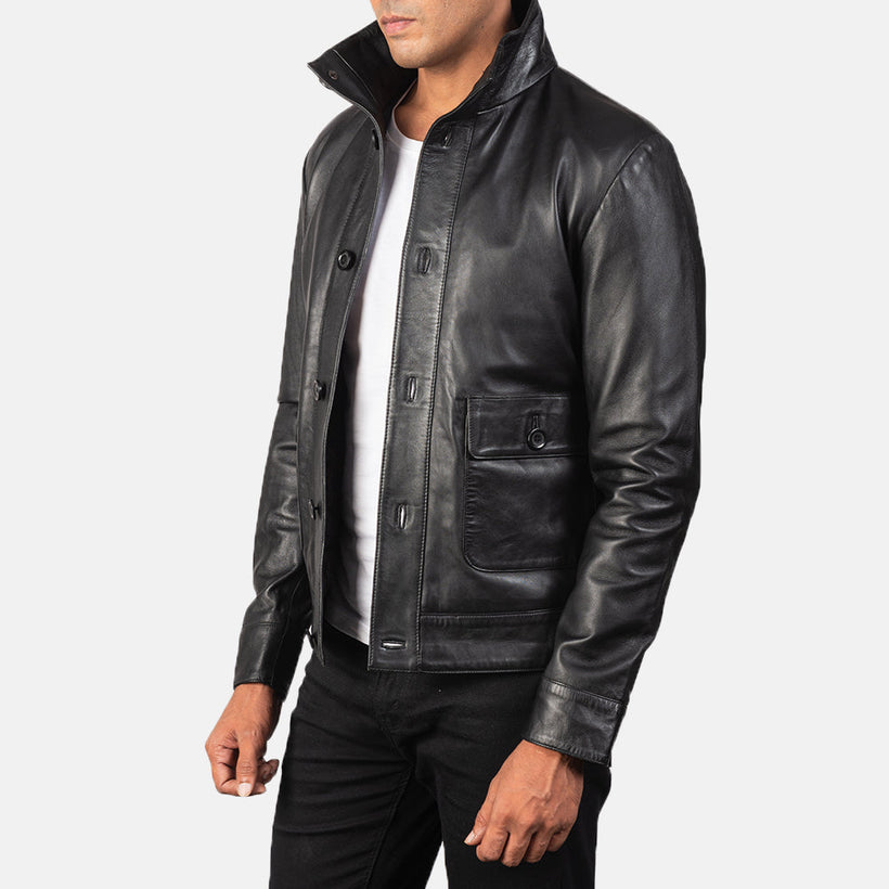 Columbus Blouson Bomber en Cuir pour Homme