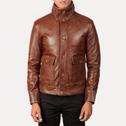 Columbus Blouson Bomber en Cuir pour Homme – Vue produit alternative 3