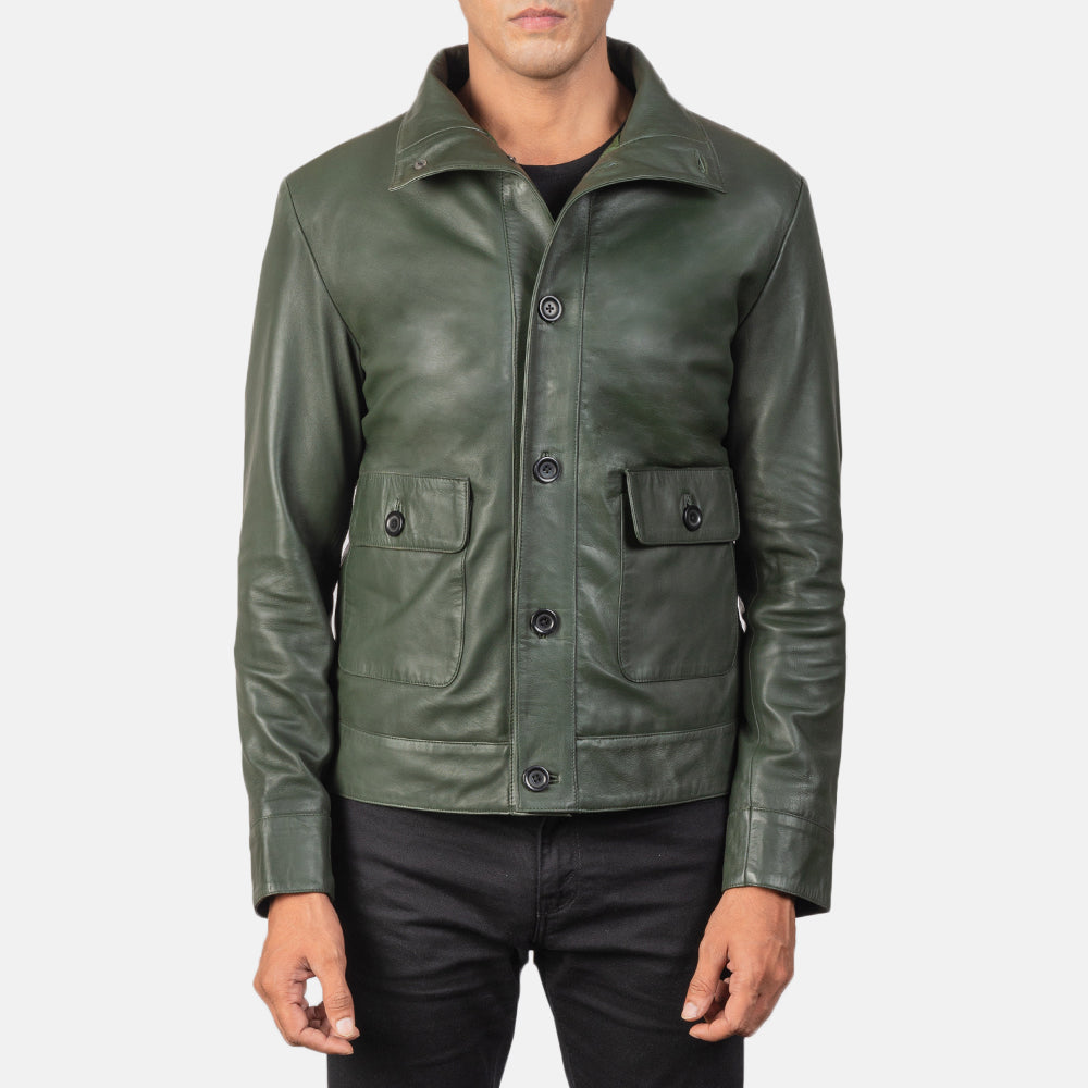 Columbus Blouson Bomber en Cuir pour Homme – Vue produit alternative 1