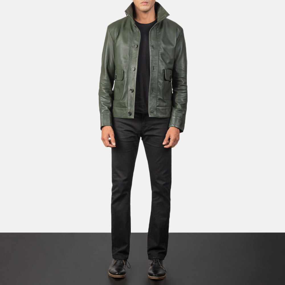 Columbus Blouson Bomber en Cuir pour Homme – Vue produit alternative 3