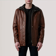 Connor Manteau en Cuir pour Homme – Vue produit alternative 1