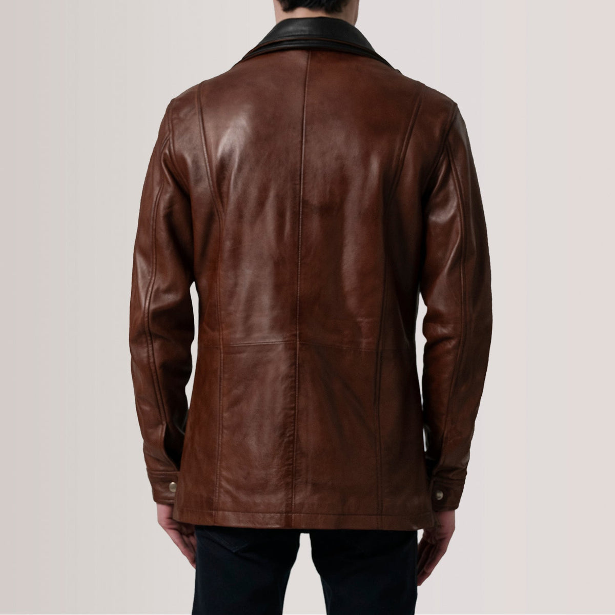 Connor Manteau en Cuir pour Homme – Vue produit alternative 4