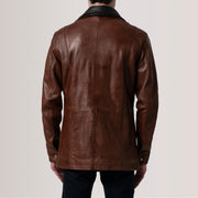 Connor Manteau en Cuir pour Homme – Vue produit alternative 4