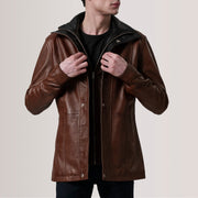 Connor Manteau en Cuir pour Homme – Vue produit alternative 5