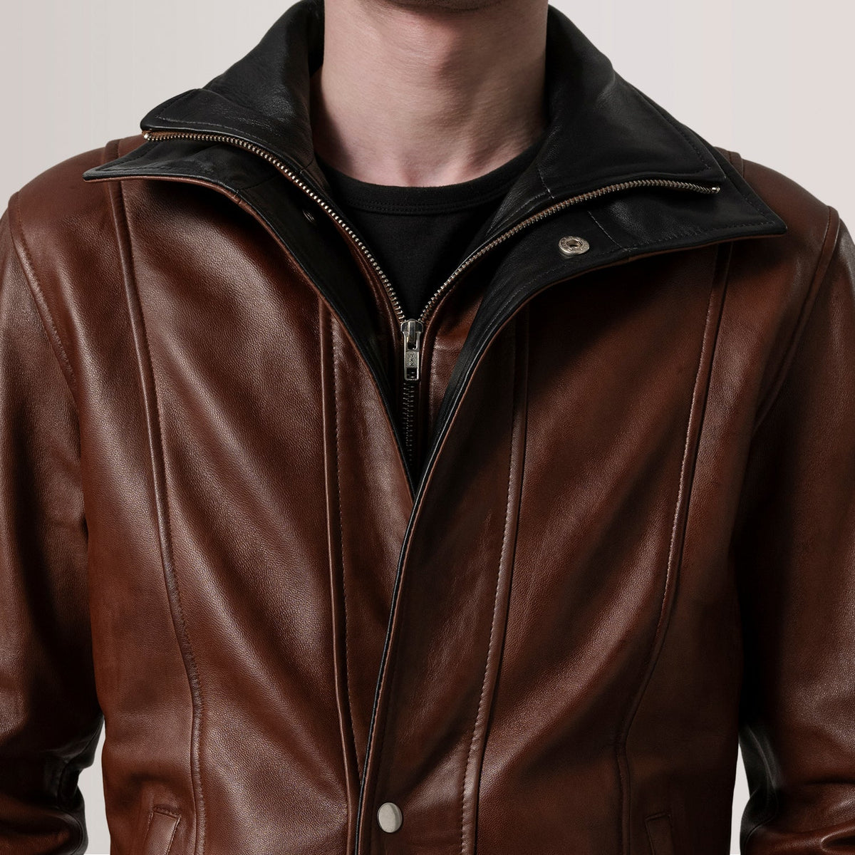 Connor Manteau en Cuir pour Homme – Vue produit alternative 6