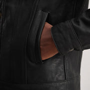 Authentic Sheepskin Snuffed with Snuffed Finish Grain Texture &amp; Heavy-Duty Seam Stitching Detail