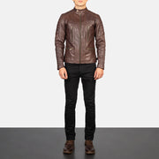 Damian Veste Motard en Cuir pour Homme – Vue produit alternative 3