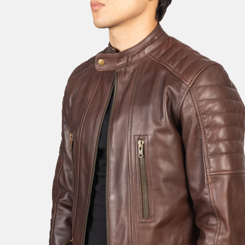 Damian Veste Motard en Cuir pour Homme – Vue produit alternative 6