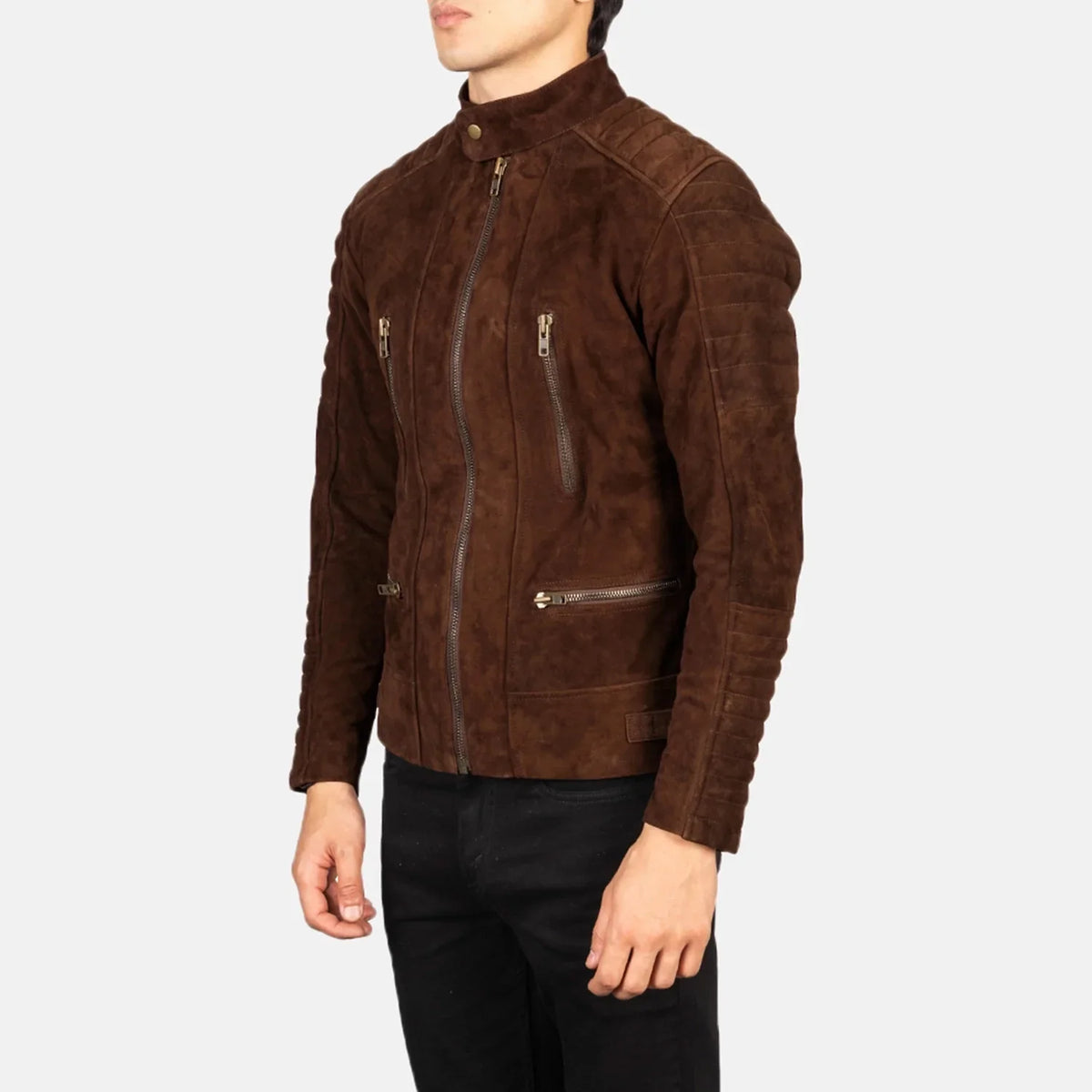 Damian Veste Motard en Cuir pour Homme – Vue produit alternative 2