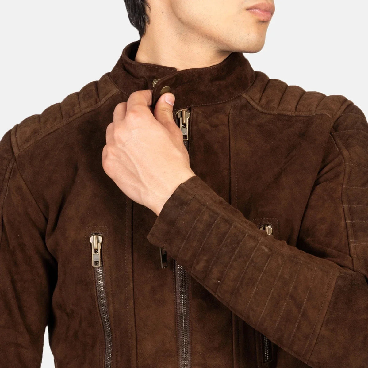 Damian Veste Motard en Cuir pour Homme – Vue produit alternative 6
