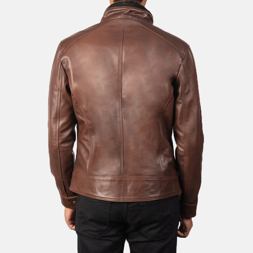 Darren Veste Motard en Cuir pour Homme – Vue produit alternative 5