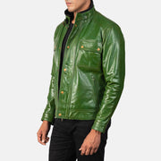 Darren Veste Motard en Cuir pour Homme – Vue produit alternative 2