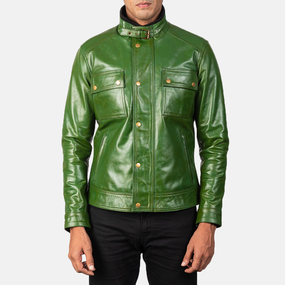 Darren Veste Motard en Cuir pour Homme – Vue produit alternative 3