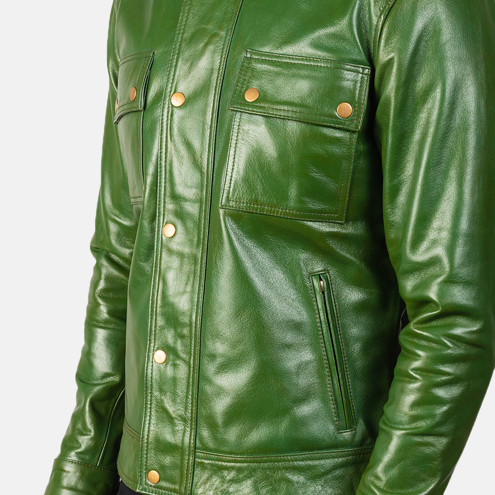 Darren Veste Motard en Cuir pour Homme – Vue produit alternative 6