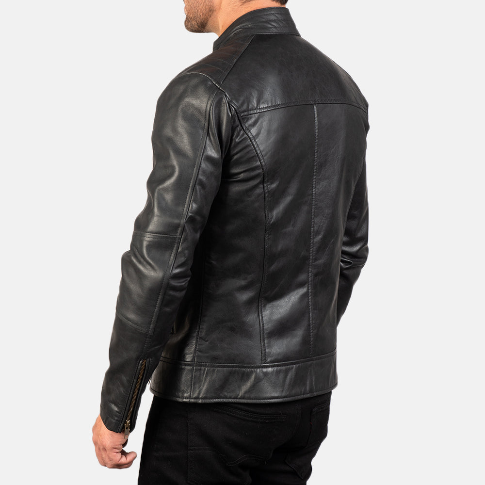 Cuir de vachette véritable with Pull-up Finish Grain Texture &amp; Heavy-Duty Seam Stitching Detail