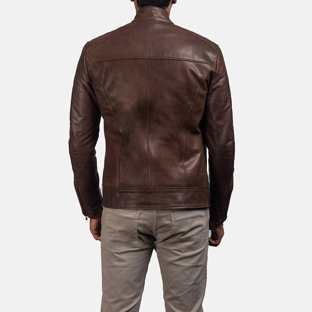 Dean Noir Veste Motard en Cuir pour Homme – Vue produit alternative 5