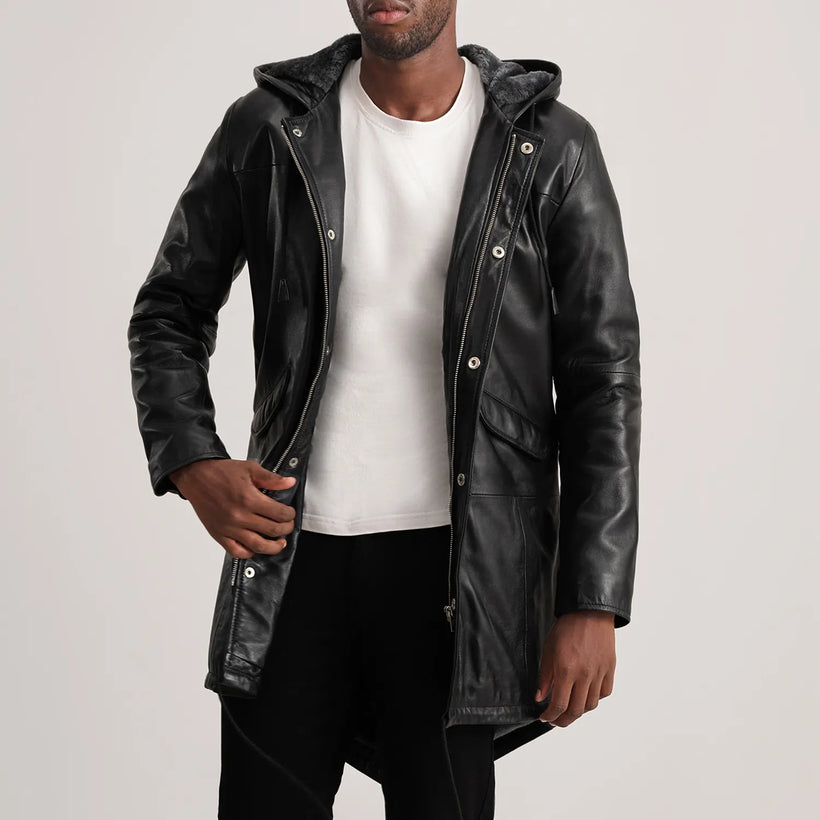 Delvin Veste en Cuir pour Homme