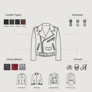 Classic Full-Grain Leather Bomber Jacket - Vue de dos avec coupe ajustée aux épaules &amp; ourlet soigné