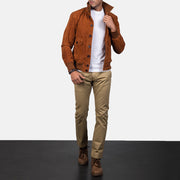 Eaton Blouson Bomber en Cuir pour Homme – Vue produit alternative 4
