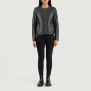 
Elixir Collarless Veste en Cuir pour Femme – alternate product view 3