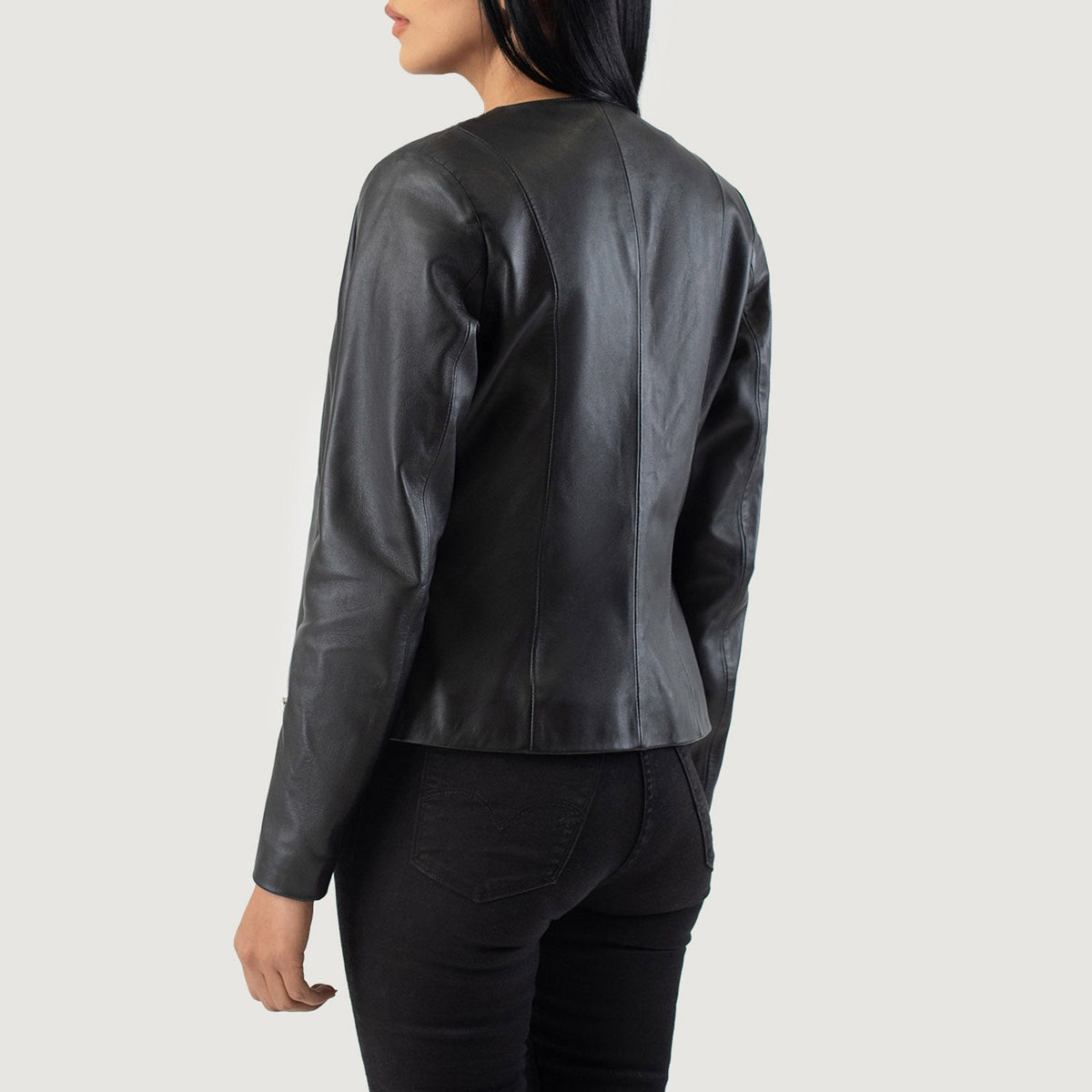 
Elixir Collarless Veste en Cuir pour Femme – alternate product view 5