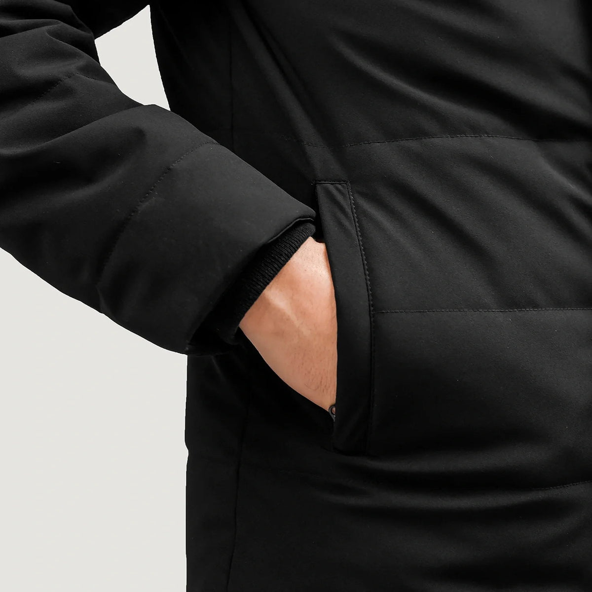 Vue intérieure Showing Quilted Viscose Lining &amp; Deux poches intérieures