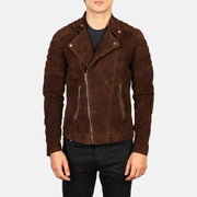 Faisor Mocha Veste Motard en Cuir pour Homme – Vue produit alternative 1