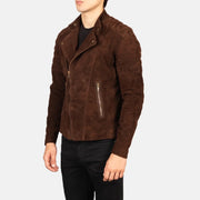 Faisor Mocha Veste Motard en Cuir pour Homme – Vue produit alternative 2