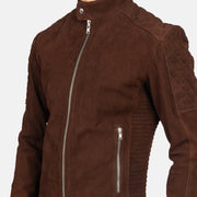 Fernando Matelassé Veste Motard en Cuir pour Homme – Vue produit alternative 6