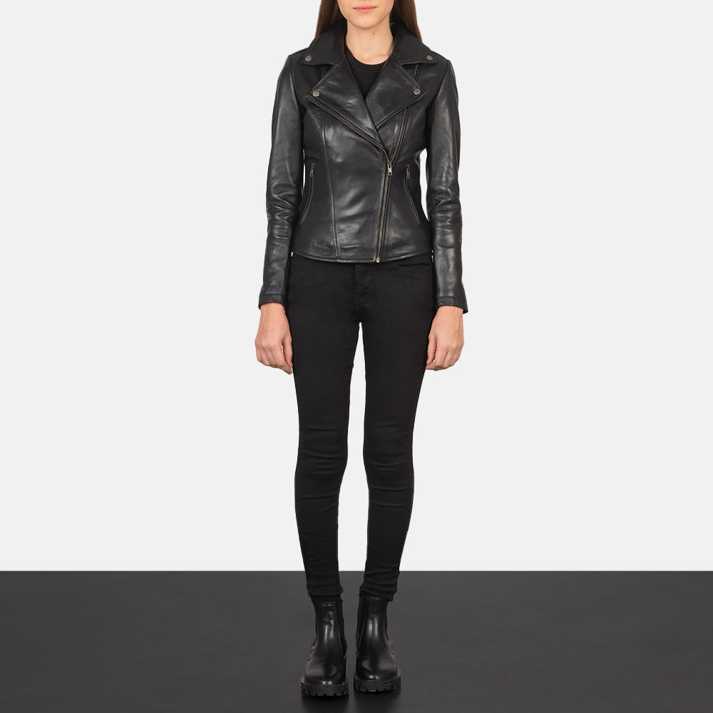 Flashback Veste Motard en Cuir pour Femme – Vue produit alternative 3