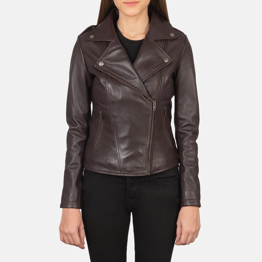 Flashback Veste Motard en Cuir pour Femme – Vue produit alternative 1