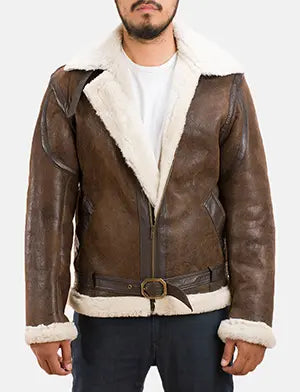 Forest Double Face Veste en Peau Lainée pour Homme
