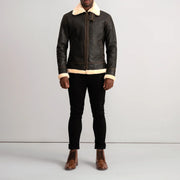 
Francis B-3 Noir Blouson Bombardier en Cuir pour Homme – alternate product view 3