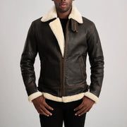 
Francis B-3 Noir Blouson Bombardier en Cuir pour Homme – alternate product view 4