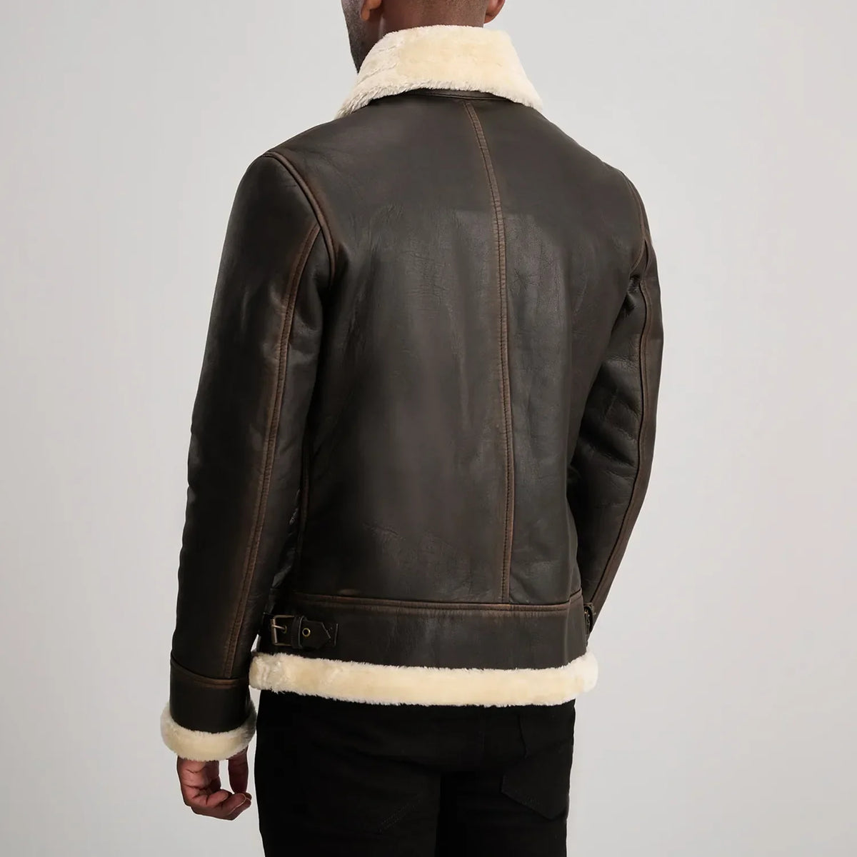 
Francis B-3 Noir Blouson Bombardier en Cuir pour Homme – alternate product view 5