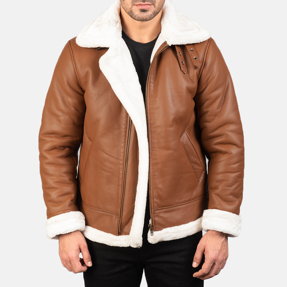 
Francis B-3 Noir Blouson Bombardier en Cuir pour Homme – alternate product view 1