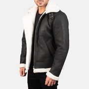 
Francis B-3 Noir Blouson Bombardier en Cuir pour Homme – alternate product view 2