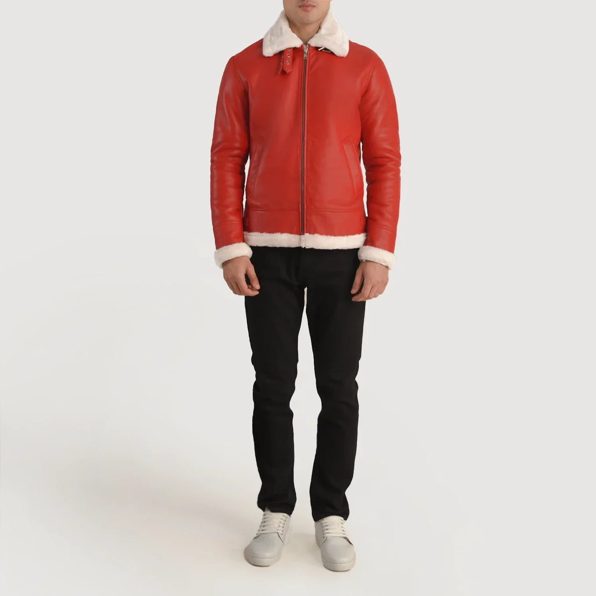 
Francis B-3 Noir Blouson Bombardier en Cuir pour Homme – alternate product view 3