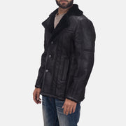 
Furcliff Double Face Shearling Manteau en Cuir pour Homme in Black Shearling Leather (Double Face) - Vue de face & silhouette ajustée | Acheter en ligne