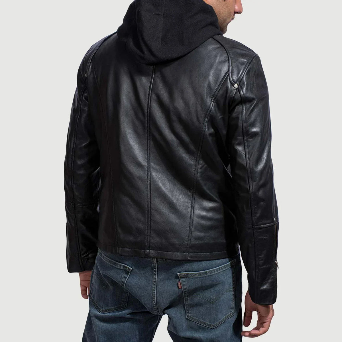 Authentic Cowhide Leather Grain Texture &amp; Heavy-Duty Seam Stitching Detail