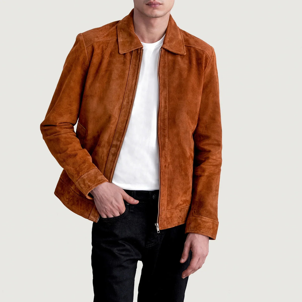 Inferno Leather Brown Jacket – Vue produit alternative 1