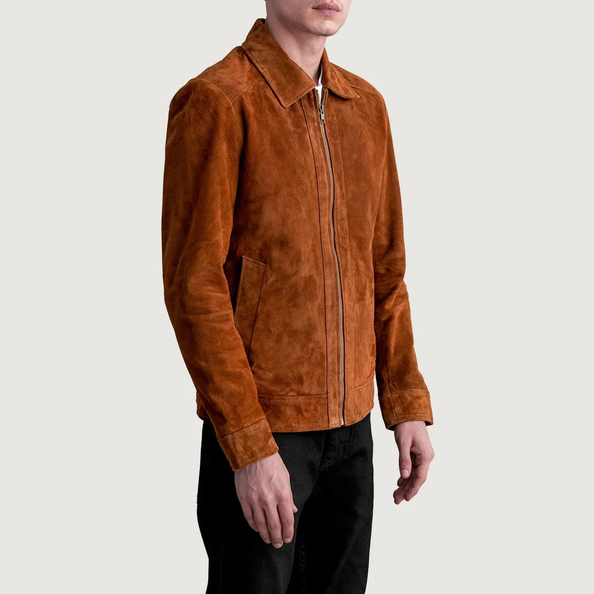 Inferno Leather Brown Jacket – Vue produit alternative 2