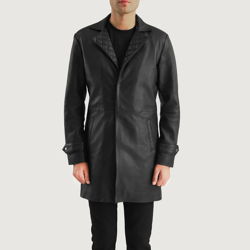 Infinity Manteau en Cuir pour Homme