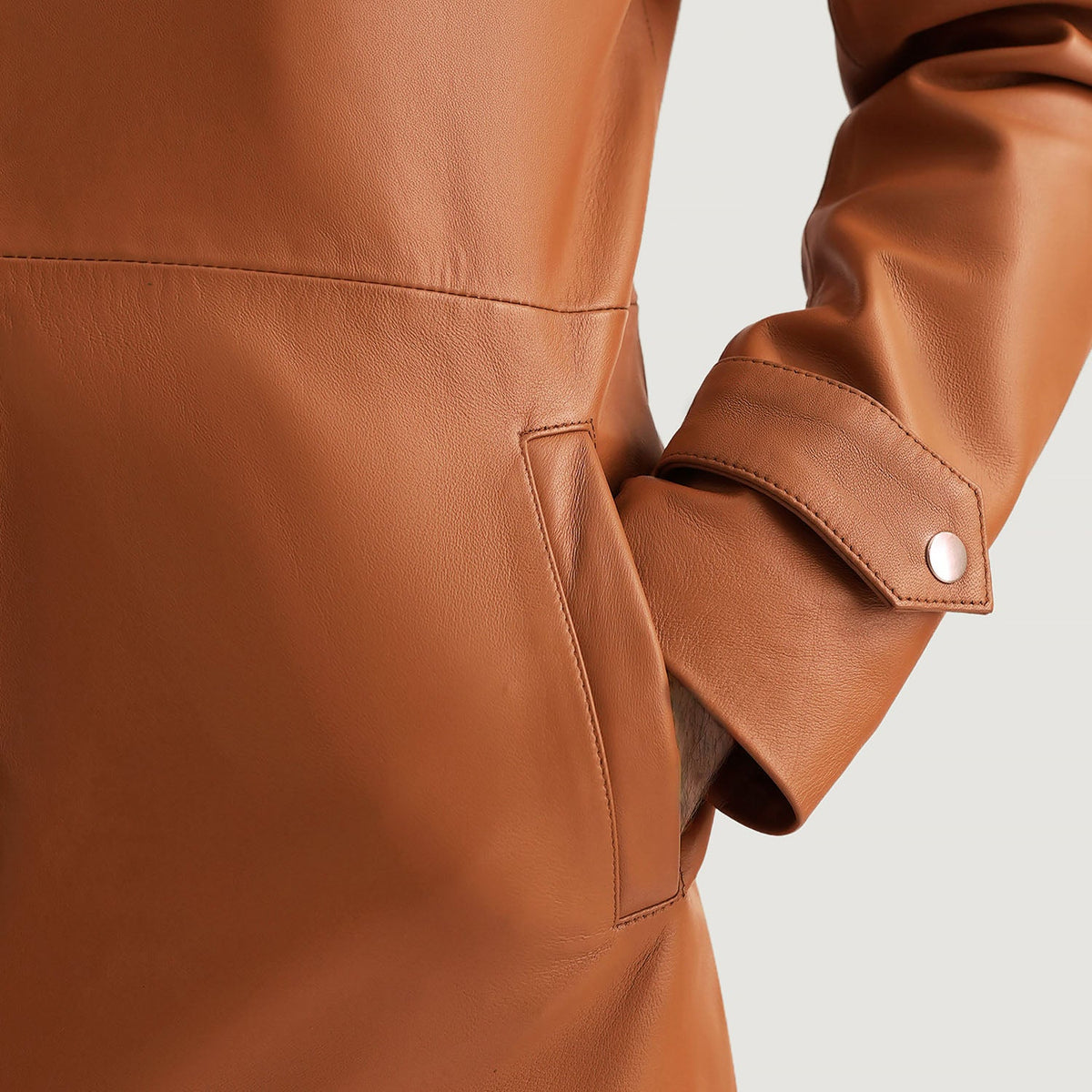 Infinity Manteau en Cuir pour Homme – Vue produit alternative 6
